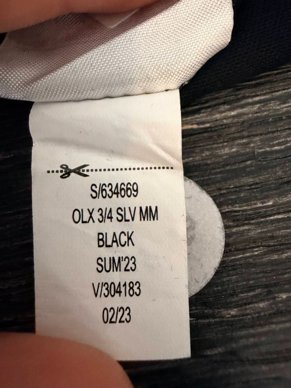 NWT Banana Republic 3/4 Sleeve Organic Cotton Top Black Small #A2444 - Picture 7 of 10